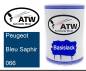 Preview: Peugeot, Bleu Saphir, 066: 500ml Lackdose, von ATW Autoteile West.